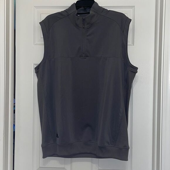 Adidas Men’s Gray 1/4 zip golf pullover vest - Picture 1 of 5